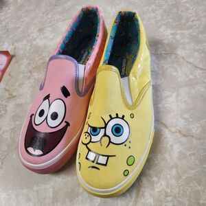 Ground Up SpongeBob and Patrick Slip-On Shoes Womens 9